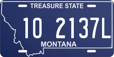 MT license plate 102137L