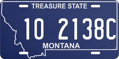 MT license plate 102138C