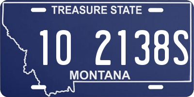 MT license plate 102138S