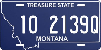 MT license plate 102139Q