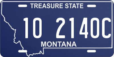 MT license plate 102140C