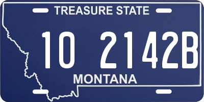 MT license plate 102142B