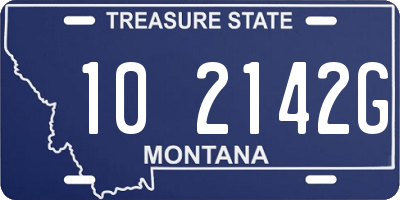 MT license plate 102142G