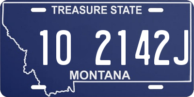 MT license plate 102142J