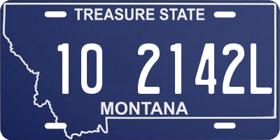 MT license plate 102142L