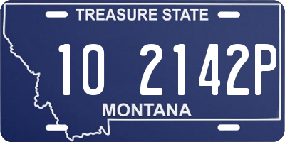 MT license plate 102142P