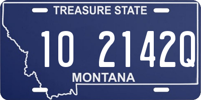 MT license plate 102142Q