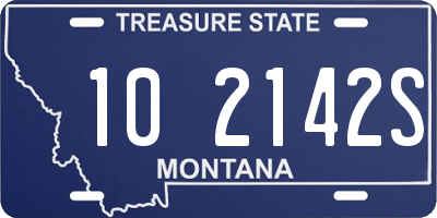 MT license plate 102142S