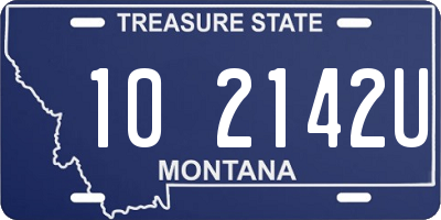 MT license plate 102142U