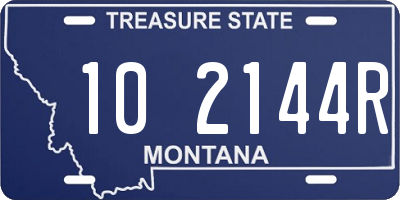 MT license plate 102144R