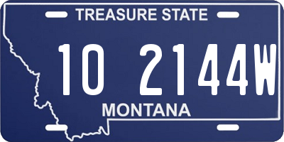 MT license plate 102144W