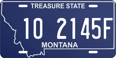 MT license plate 102145F