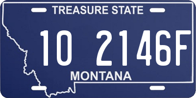 MT license plate 102146F