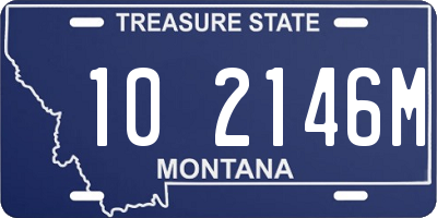 MT license plate 102146M