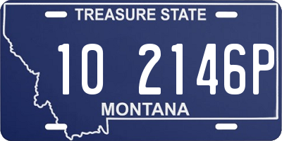 MT license plate 102146P