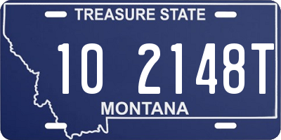 MT license plate 102148T