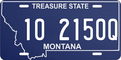 MT license plate 102150Q