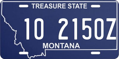 MT license plate 102150Z