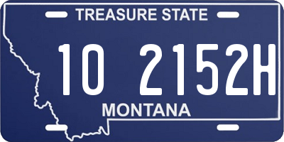 MT license plate 102152H