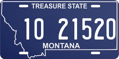 MT license plate 102152O