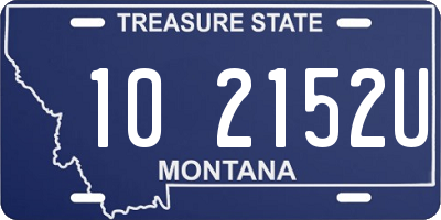 MT license plate 102152U