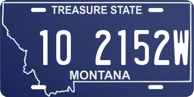 MT license plate 102152W