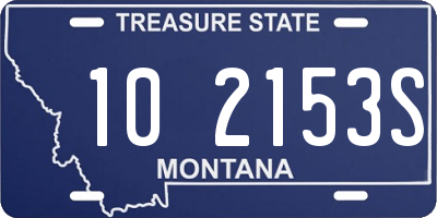 MT license plate 102153S