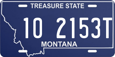 MT license plate 102153T