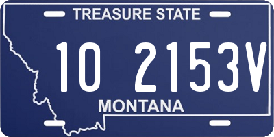 MT license plate 102153V