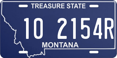 MT license plate 102154R