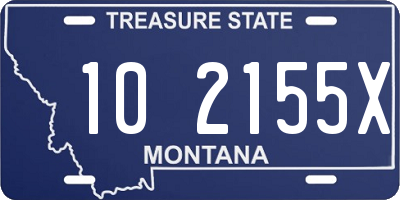 MT license plate 102155X