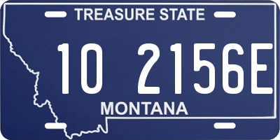 MT license plate 102156E