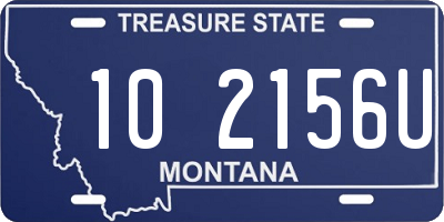 MT license plate 102156U