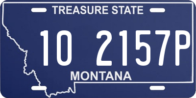 MT license plate 102157P