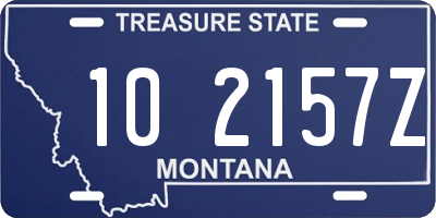 MT license plate 102157Z