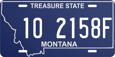 MT license plate 102158F