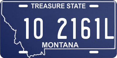 MT license plate 102161L