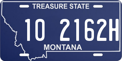 MT license plate 102162H