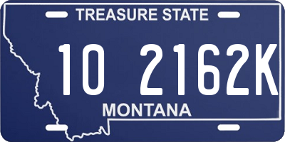 MT license plate 102162K