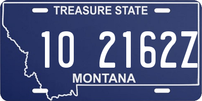 MT license plate 102162Z