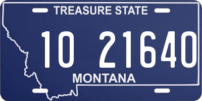 MT license plate 102164O