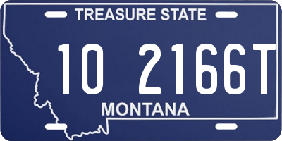 MT license plate 102166T