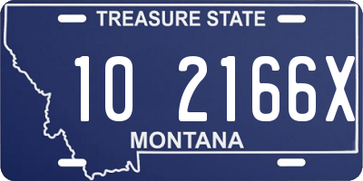 MT license plate 102166X