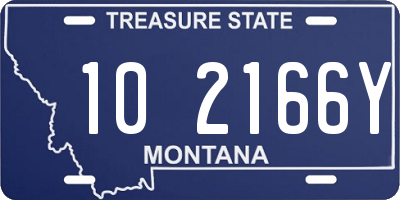 MT license plate 102166Y