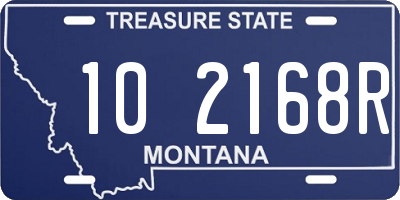 MT license plate 102168R