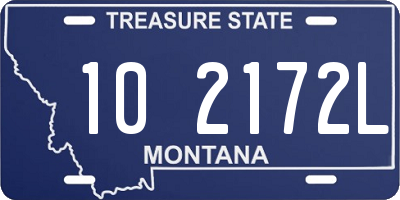 MT license plate 102172L