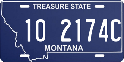 MT license plate 102174C