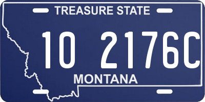 MT license plate 102176C