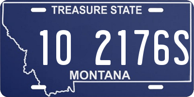 MT license plate 102176S