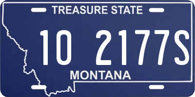 MT license plate 102177S